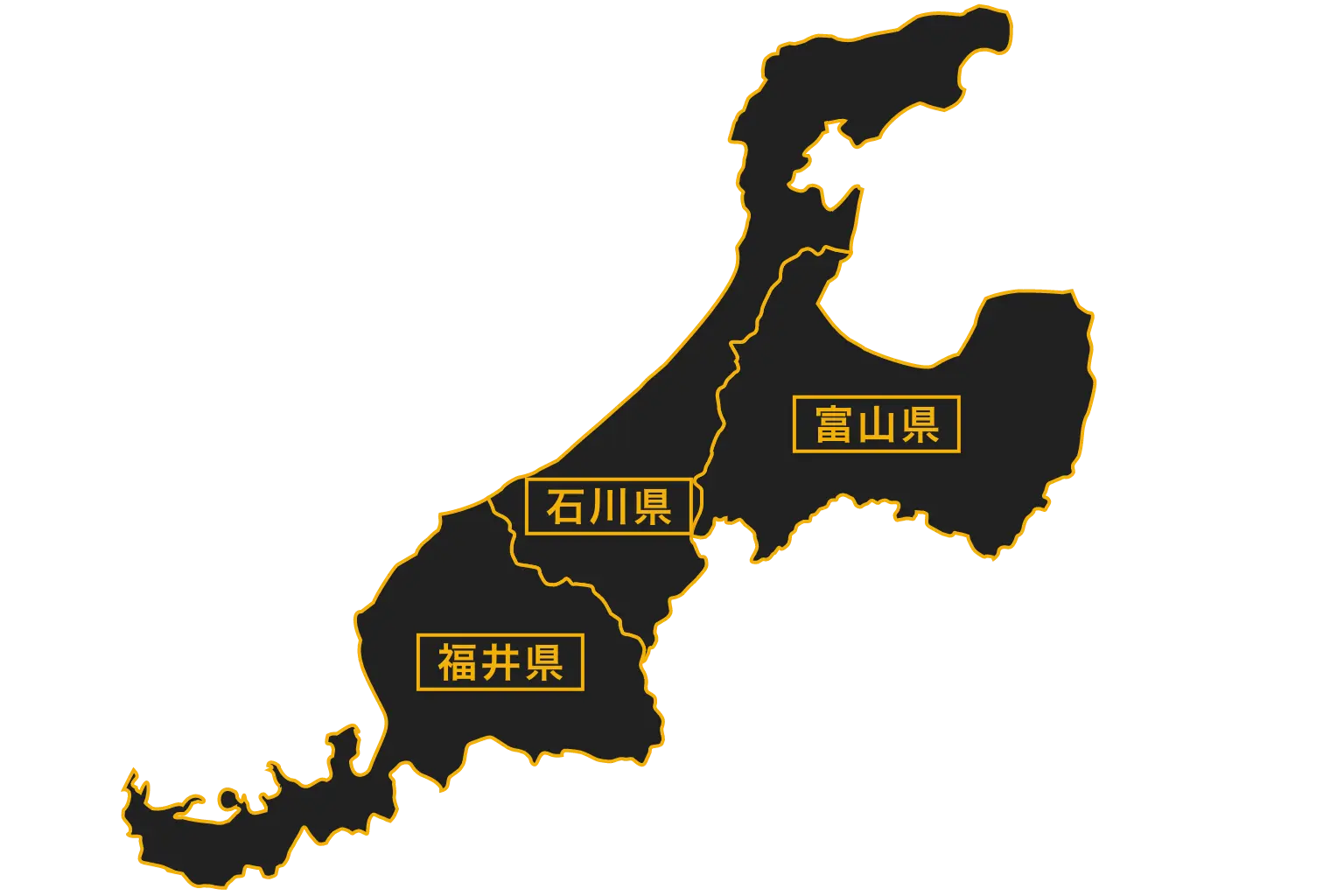北陸の対応エリアマップ